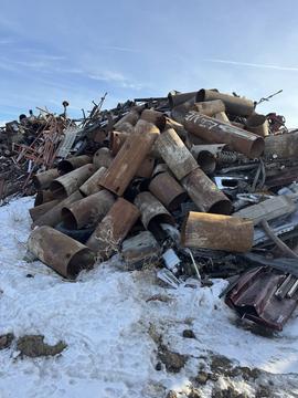 Best Scrap Prices | Pile of Scrap Metal Pipes for Recycling