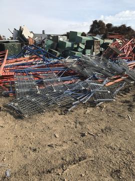 Best Scrap Prices | Scrap Metal Piles with Wire Racks and Recycling Materials
